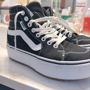 Black Vans Platform Sneakers